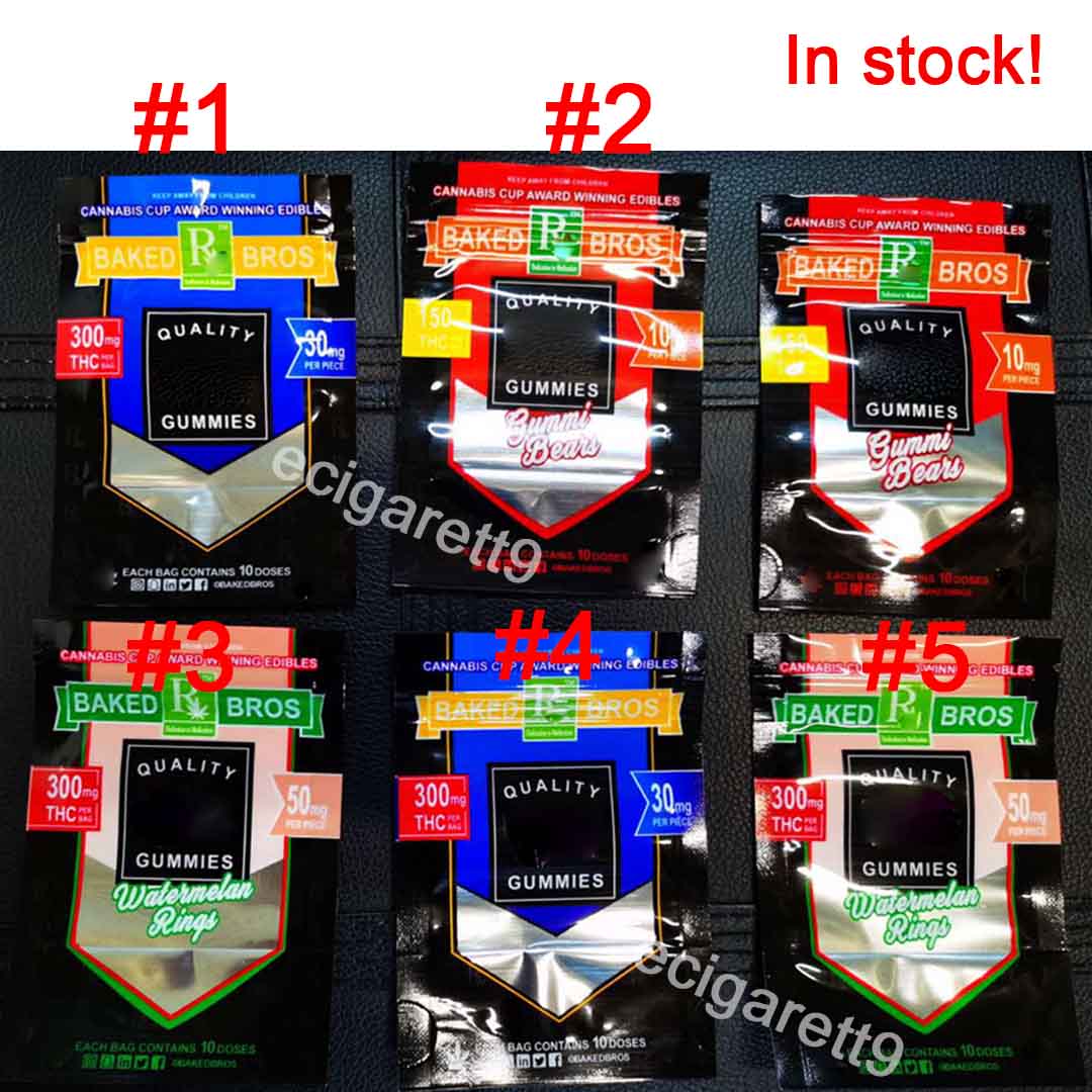 New Baked Bros Gummies Mylar Bag Blue Pink Red Zipper Edibles Storage Package for Dry Herb Tobacco Retail Packaging
New Baked Bros Gummies Mylar Bag Blue Pink Red Zipper Edibles Storage Package for Dry Herb Tobacco Retail Packaging