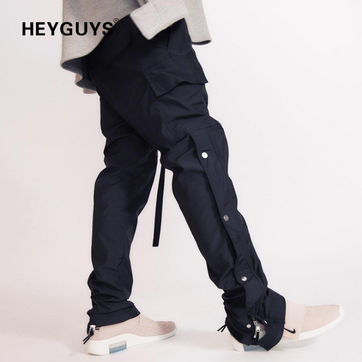 Black Fog Street Men Side Snap Cargo Pants Hip Hop Slim Fit Ribboned Waistband Track Pants
Black Fog Street Men Side Snap Cargo Pants Hip Hop Slim Fit Ribboned Waistband Track Pants