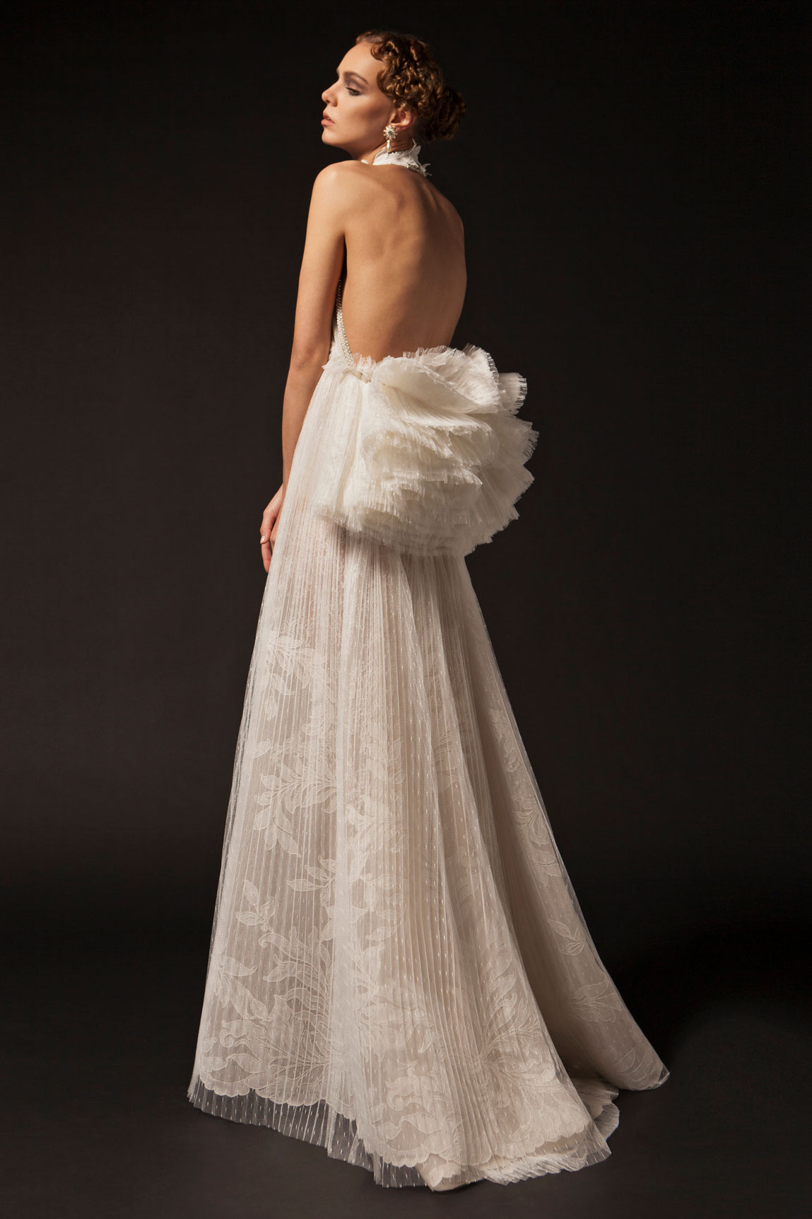 2019 Krikor Jabotian Prom Dresses Deep V Neck Lace Appliqued A Line Sexy Backless Evening Dress Sweep Train Cocktail Party Gowns Custom Made