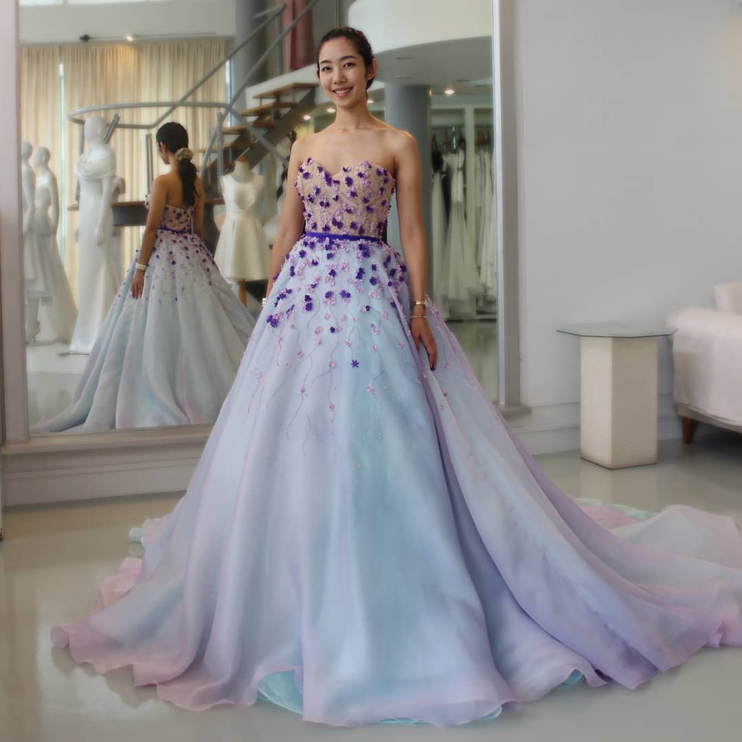 Beaded Charming Colorful Prom Dresses Sweetheart Neckline 3D Appliqued Formal Dress A Line Sweep Train Organza Custom Made Evening Gowns