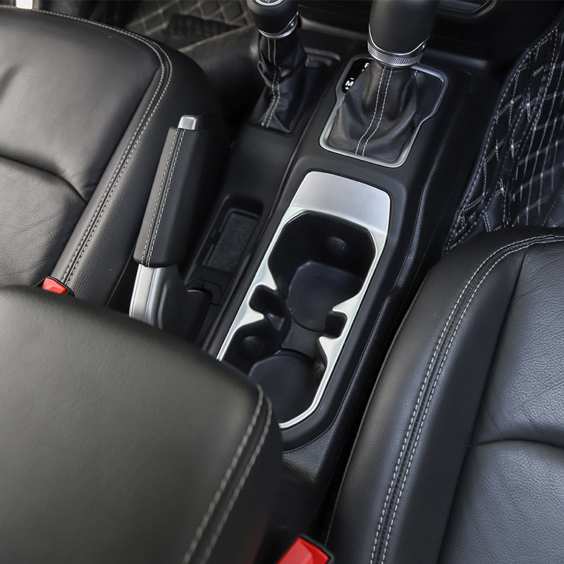 Front Water Cup Holder Decorative Cover Silver For Jeep Wrangler JL 2018 Factory Outlet High Quatlity Auto Internal Accessories