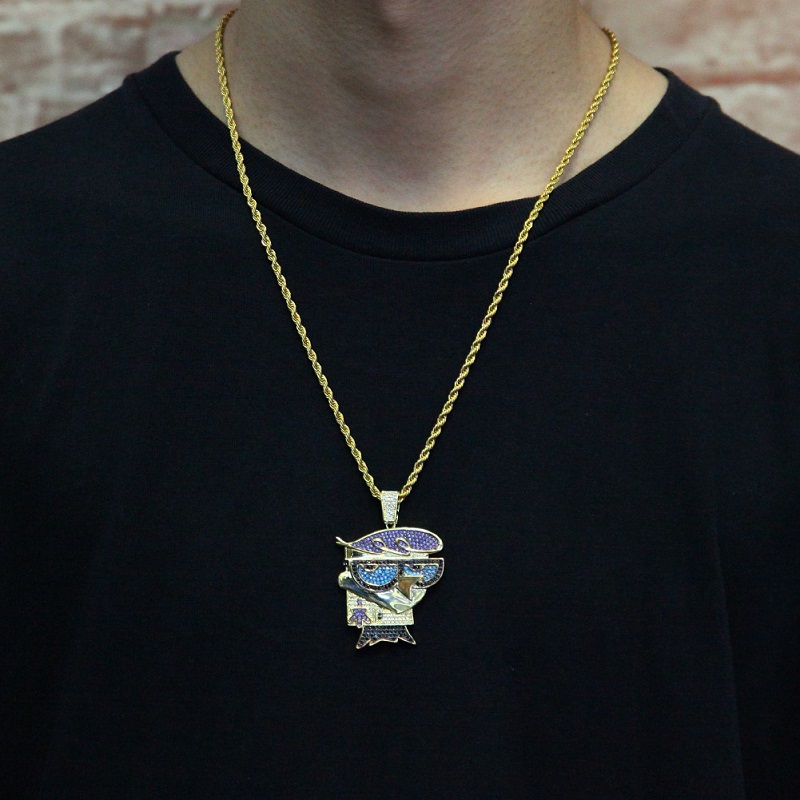 Fashion-Hip Hop Iced Out Pendant Necklace Cartoon Mr. Bird Pendant Necklace Fashion Necklace Jewelry