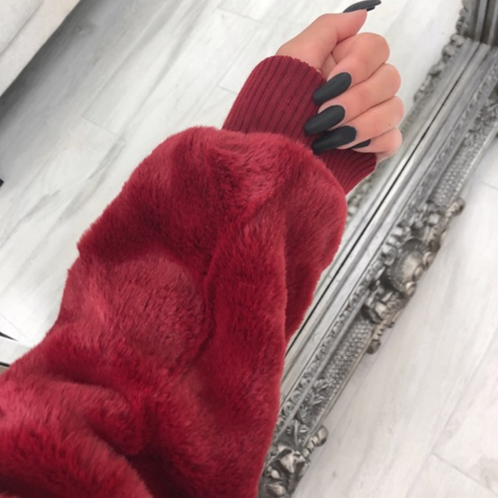 New Women Faux fur Coat Winter Warm Plush Hoodies Jackets Female Slim Fit Overcoat Clothes Fashion Outwear Plus Size 3XL Coats