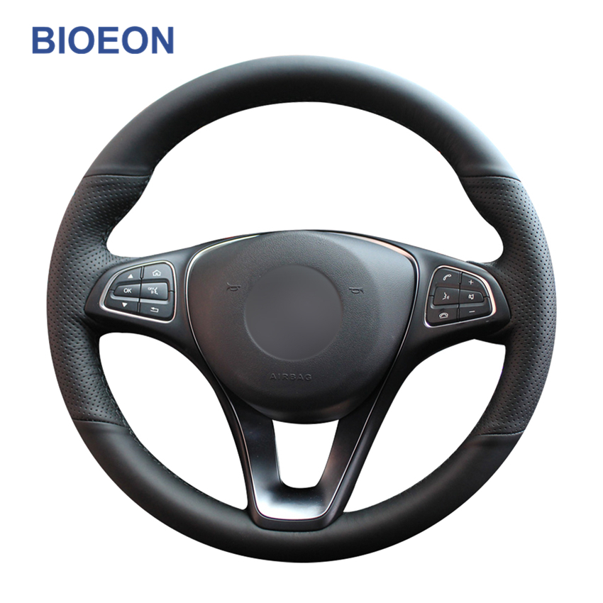 Black PU Artificial Leather Car Steering Wheel Covers for Mercedes Benz C180 C200 C260 C300 B200 E200 E300 CLS260 CLS300 GLC260
Black PU Artificial Leather Car Steering Wheel Covers for Mercedes Benz C180 C200 C260 C300 B200 E200 E300 CLS260 CLS300 GLC260