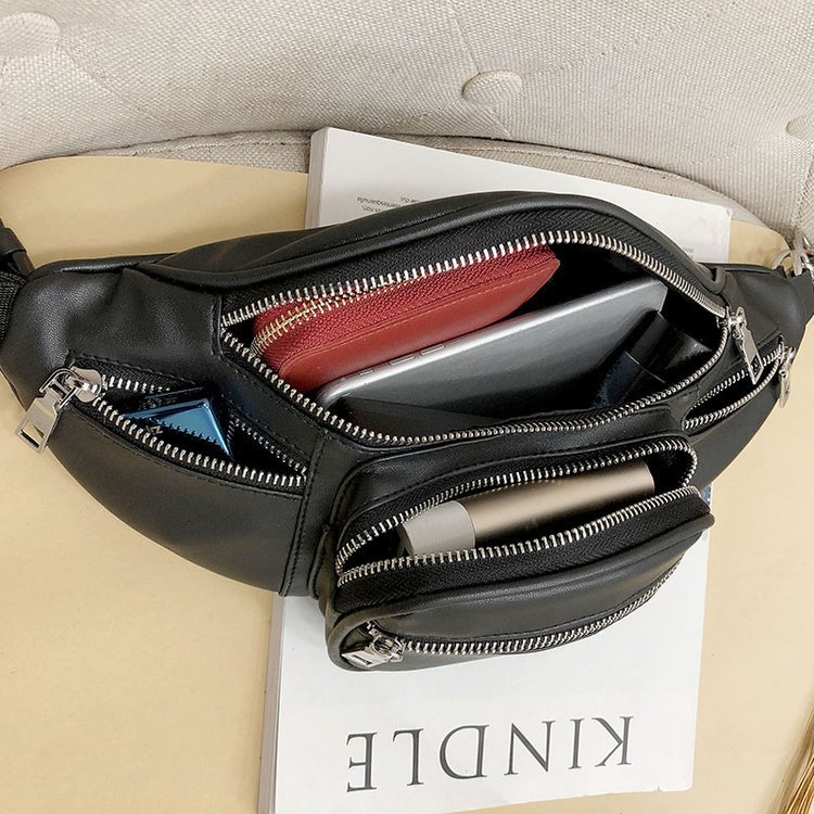 Designer- Shoulder Diagonal Bag Sports Casual Outdoor Pockets Chain Chest Bags PU Shoulder Messenger Bag Riding Bag Waist Pack, Black
Designer- Shoulder Diagonal Bag Sports Casual Outdoor Pockets Chain Chest Bags PU Shoulder Messenger Bag Riding Bag Waist Pack, Black