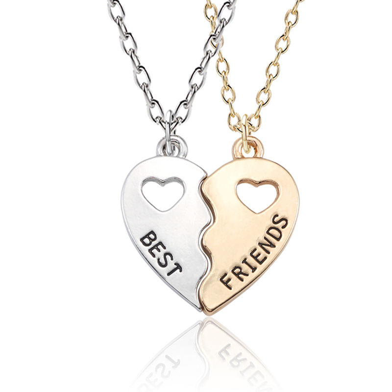 2pcs/set Best Friend Heart Shaped Pendants Necklace For Lover Couple Heart Choker Necklace For Girlfriend Boyfriend Jewelry Gift
2pcs/set Best Friend Heart Shaped Pendants Necklace For Lover Couple Heart Choker Necklace For Girlfriend Boyfriend Jewelry Gift