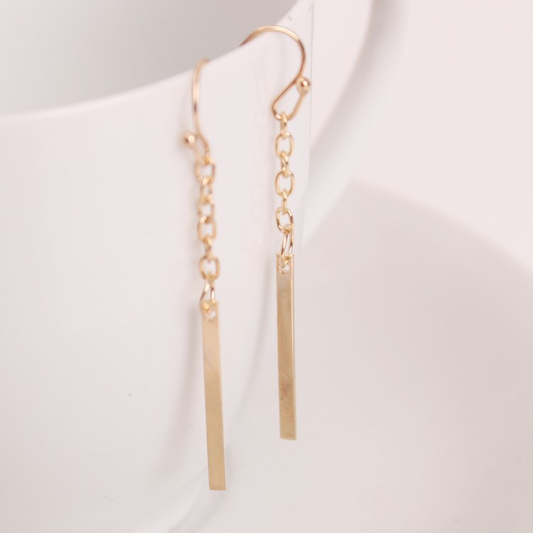 Siamese Earrings Geometric Rectangular Pendant Earrings Female Female Party Gift Personality Cube Long Earrings