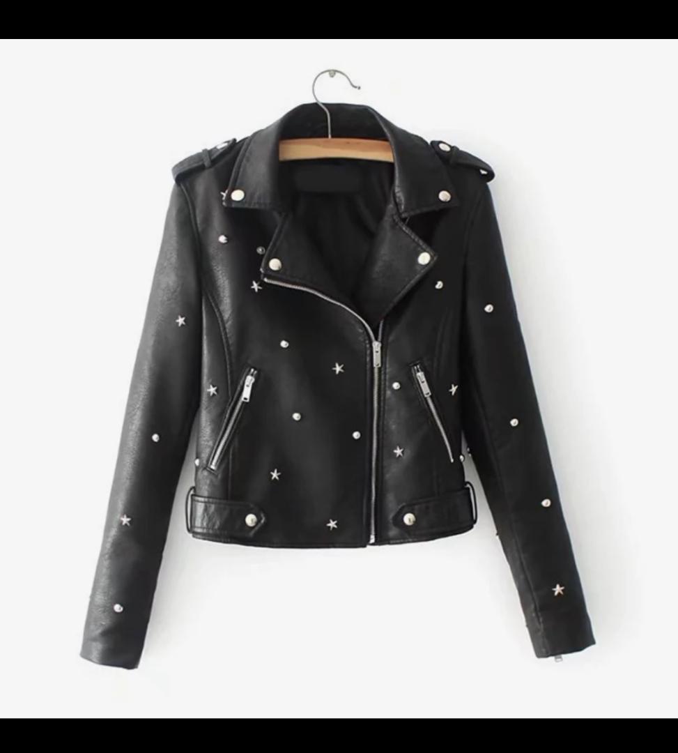 2019 autumn and winter new women' leather jacket Europe and America large size women' rivet motorcycle leather, Black
2019 autumn and winter new women' leather jacket Europe and America large size women' rivet motorcycle leather, Black