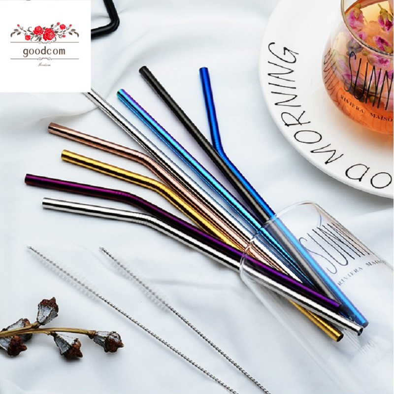 Colorful Reusable Drinking Straw High Quality 304 Stainless Steel Metal Straw with Cleaner Brush for Mugs 20/30oz Free Shipping
Colorful Reusable Drinking Straw High Quality 304 Stainless Steel Metal Straw with Cleaner Brush for Mugs 20/30oz Free Shipping