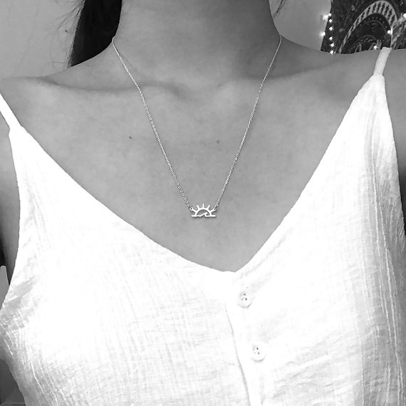 30PCS Sea Ocean Water Wave Sun Sunshine Necklace Geometric Sunrise Sunset Sundown Landscape Necklaces for Outdoor Beach Surfing Lover