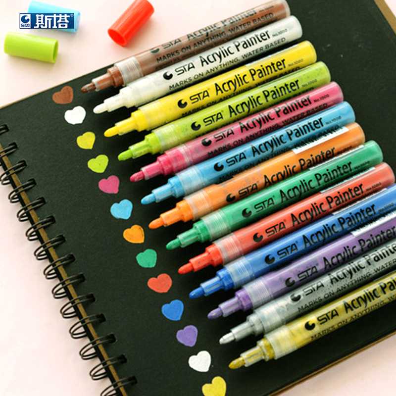 STA 28 Color set watercolor brush pen Permanent markers liner waterproof body painting Diy drawing Manga art supplies
STA 28 Color set watercolor brush pen Permanent markers liner waterproof body painting Diy drawing Manga art supplies