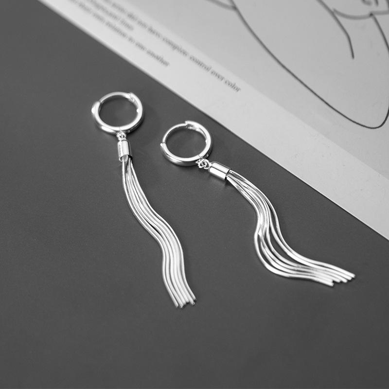 Dangle & Chandelier 925 Sterling Silver Korean Fashion Elegant Jewelry Tassel Earrings Simple For Women Lady Daughter Gift
Dangle & Chandelier 925 Sterling Silver Korean Fashion Elegant Jewelry Tassel Earrings Simple For Women Lady Daughter Gift