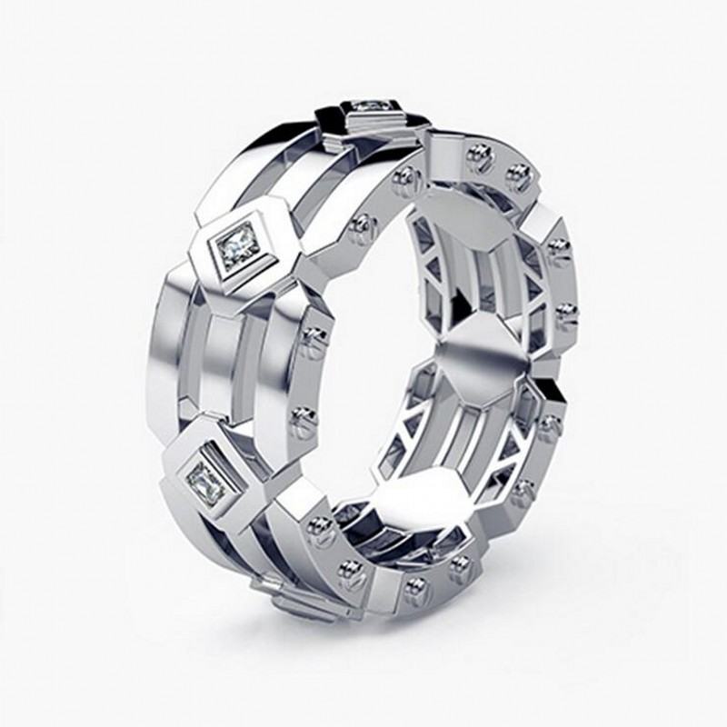 Modern Fashion Sterg Sier Rose Gold Filled Party Ring