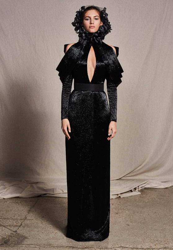 Modest Ashi Studio Sheath Prom Dress High Neck Long Sleeve Satin Beads Party Dress Sweep Train robes de soirée