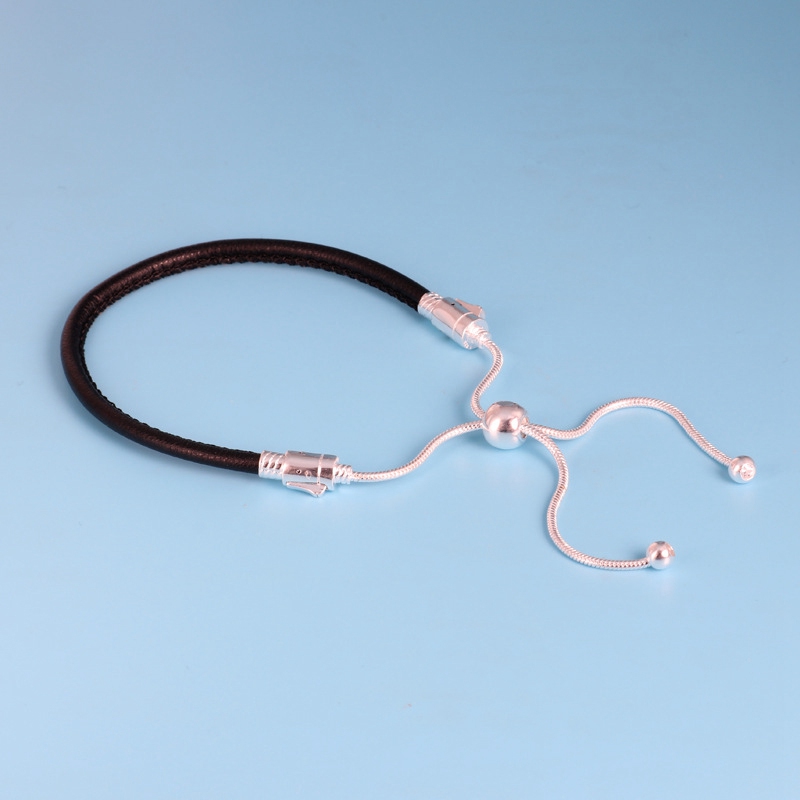 Wholesale-temperament telescopic bracelet for Pandora jewelry with box classic foundation black leather rope ladies elegant bracelet
Wholesale-temperament telescopic bracelet for Pandora jewelry with box classic foundation black leather rope ladies elegant bracelet