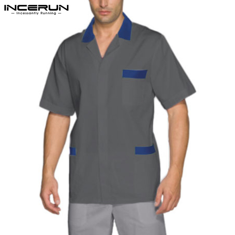 Summer Fashion Men Shirt Short Sleeve Casual Turn-down Collar Streetwear Blouse Breathable Pockets Men Work Uniform 2020 INCERUN, White shirt
Summer Fashion Men Shirt Short Sleeve Casual Turn-down Collar Streetwear Blouse Breathable Pockets Men Work Uniform 2020 INCERUN, White shirt