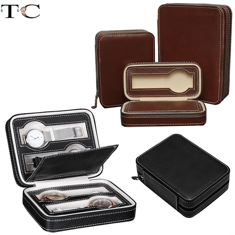 Portable Watch Organizer PU Leather 2/4/8 Slot Box Watch Display Case Storage Holder Exquisite Zipper Bag 2 Colors 3 Kinds, Black;white
Portable Watch Organizer PU Leather 2/4/8 Slot Box Watch Display Case Storage Holder Exquisite Zipper Bag 2 Colors 3 Kinds, Black;white