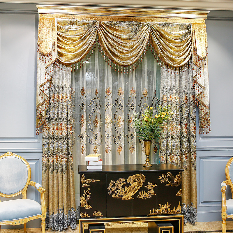 Classic European Embroidery Stitching Curtains for Living Dining Room Bedroom, Tulle
Classic European Embroidery Stitching Curtains for Living Dining Room Bedroom, Tulle