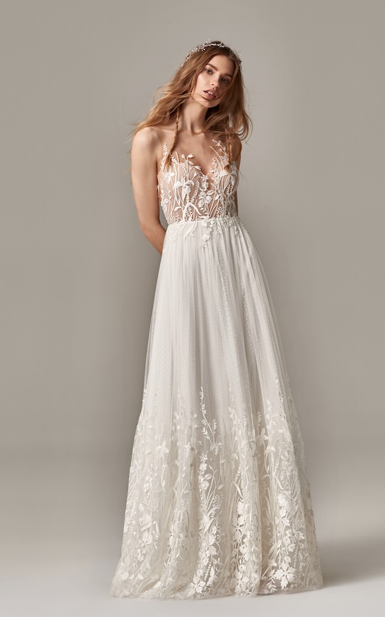 2019 Beach Wedding Dress V Neck Lace Appliques A Line Floor Length Sleeveless Backless Wedding Gowns Custom Robe Boho Bridal Dress