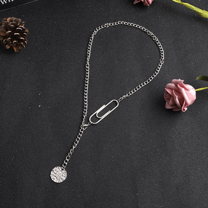 Chains Cool Paper Clip Tag Pendant Stainless Steel Necklace, Vintage Long Chain Punk Jewelry For Women Man Friendship Girl Gifts
Chains Cool Paper Clip Tag Pendant Stainless Steel Necklace, Vintage Long Chain Punk Jewelry For Women Man Friendship Girl Gifts