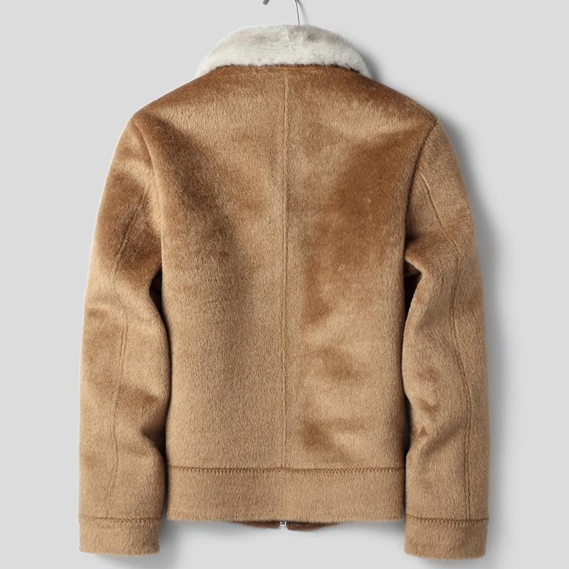Men Autumn Mink Winter Fur Collar Real Wool Vicugna Woolen Coats Streetwear Mens Jacket and Coat F-XK-9222 MY2929, Black
Men Autumn Mink Winter Fur Collar Real Wool Vicugna Woolen Coats Streetwear Mens Jacket and Coat F-XK-9222 MY2929, Black