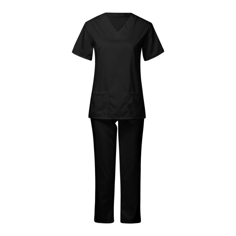 Two Piece Dress Unisex Work Clothes Nursing Uniforms Scrubs Fashion Short Sleeved Tops V-neck Shirt Pants Hand Clothing #T2G1