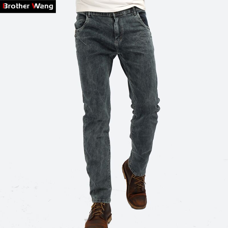 Brother Wang 2017 New Stretch Skinny Jeans Men Fashion Casual Gray Slim Jeans for Male Brand Pants D605
Brother Wang 2017 New Stretch Skinny Jeans Men Fashion Casual Gray Slim Jeans for Male Brand Pants D605