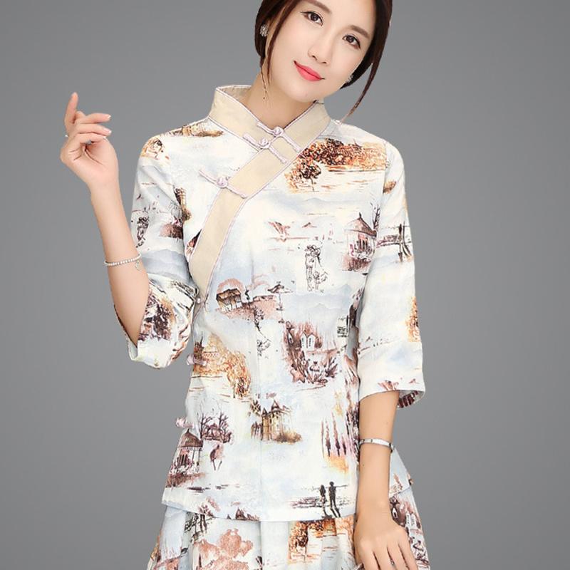 Cotton Linen Cheongsam Shirt Top Chinese Improved Qipao Top Women Daily Square Dance Ancient Costume Cosplay Show Hanfu Clothing
Cotton Linen Cheongsam Shirt Top Chinese Improved Qipao Top Women Daily Square Dance Ancient Costume Cosplay Show Hanfu Clothing