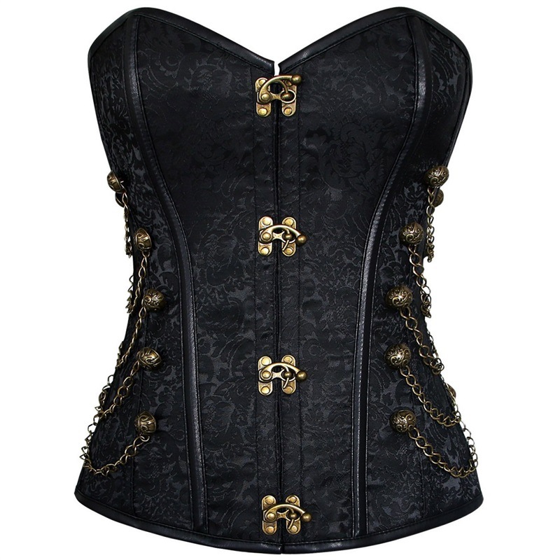 Lady retro gothic dark style steampunk costume sexy corset black brown funny corset shackles excessive
Lady retro gothic dark style steampunk costume sexy corset black brown funny corset shackles excessive