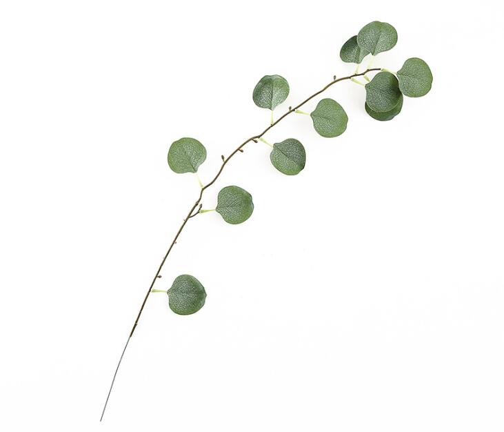 Artificial Eucalyptus Fake Leaf Plastic Eucalyptus Tree Branch Simulation Leaves for Christmas wedding decoration Flower arrangment
