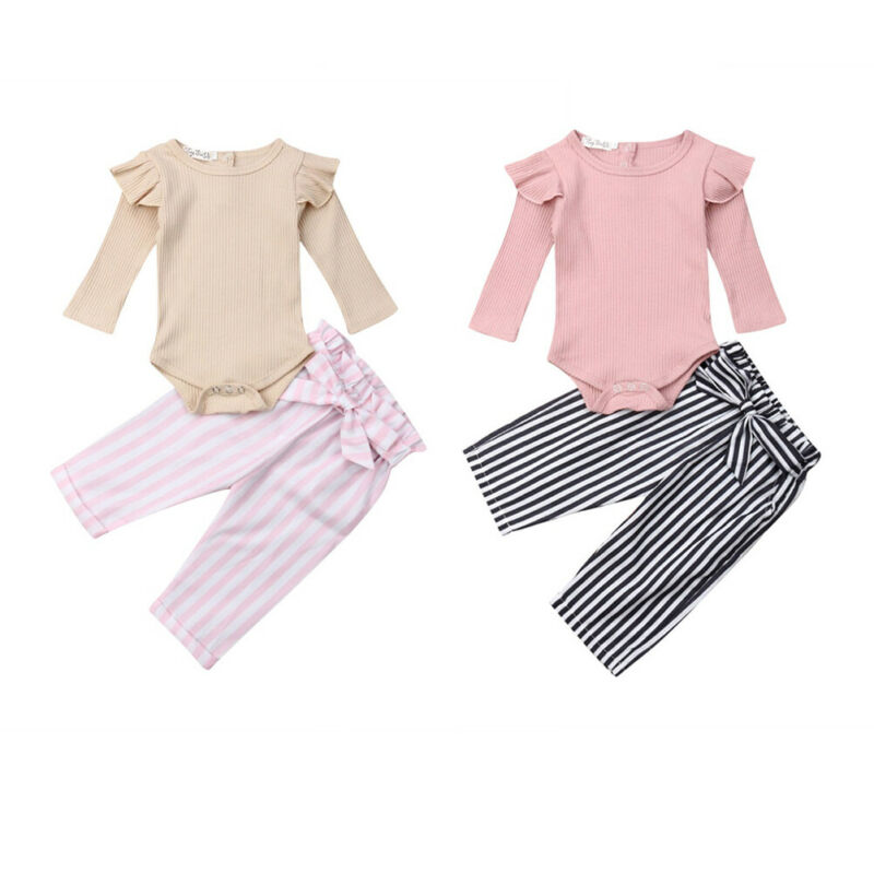 Fashion Hot Newborn Baby Girl Clothes Cotton Long Sleeve Romper Striped Pants Outdoor Toddler Infant Outfit, Black
Fashion Hot Newborn Baby Girl Clothes Cotton Long Sleeve Romper Striped Pants Outdoor Toddler Infant Outfit, Black