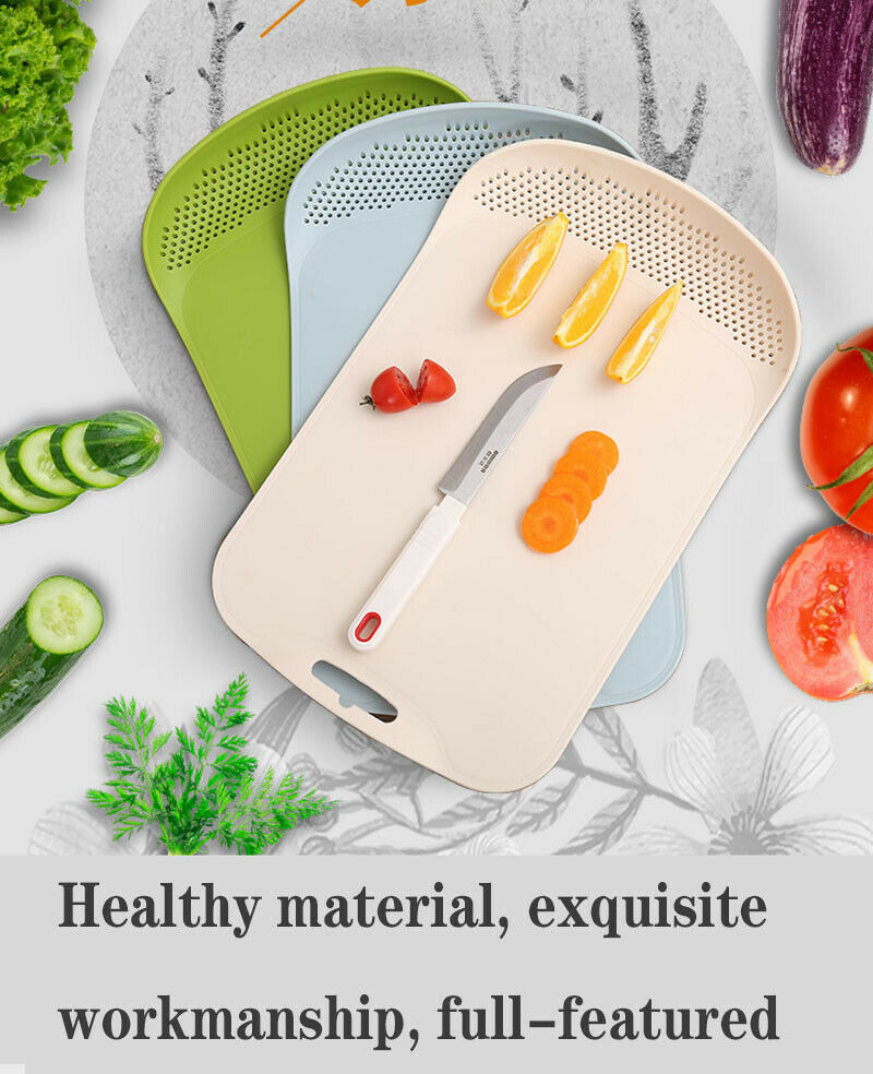 Eco-Friendly Chopping Blocks Chopping Board Cutting Kitchen Boards Colour Thick Drain Basket PP Plastic
Eco-Friendly Chopping Blocks Chopping Board Cutting Kitchen Boards Colour Thick Drain Basket PP Plastic