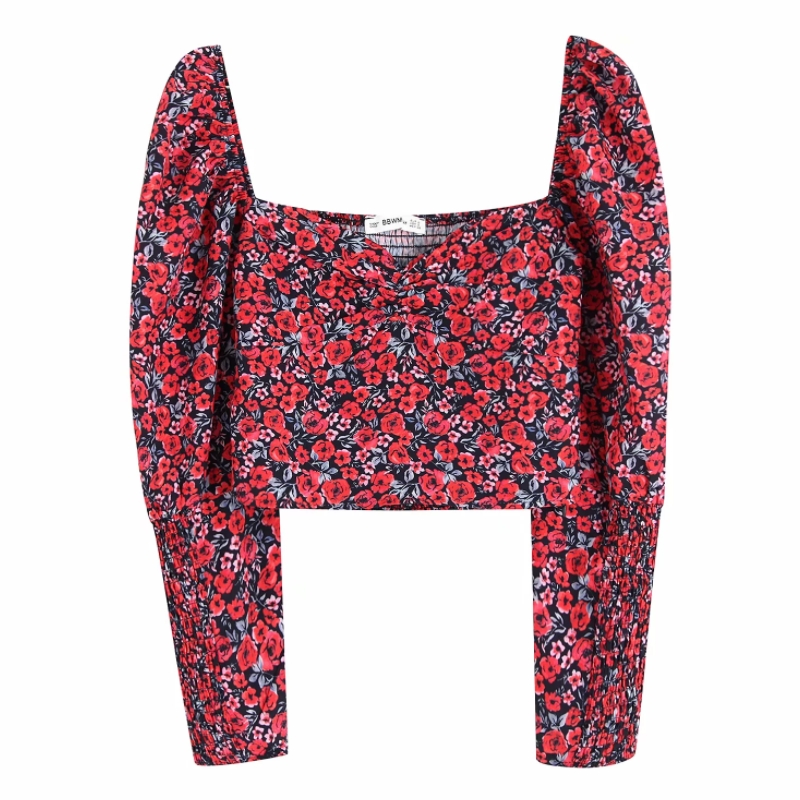Flower Printingt Square Collar Women Slim Shirt Crop Tops 2019 Autumn Leisure Lady Puff Sleeve Blouse S6569, As pic
Flower Printingt Square Collar Women Slim Shirt Crop Tops 2019 Autumn Leisure Lady Puff Sleeve Blouse S6569, As pic
