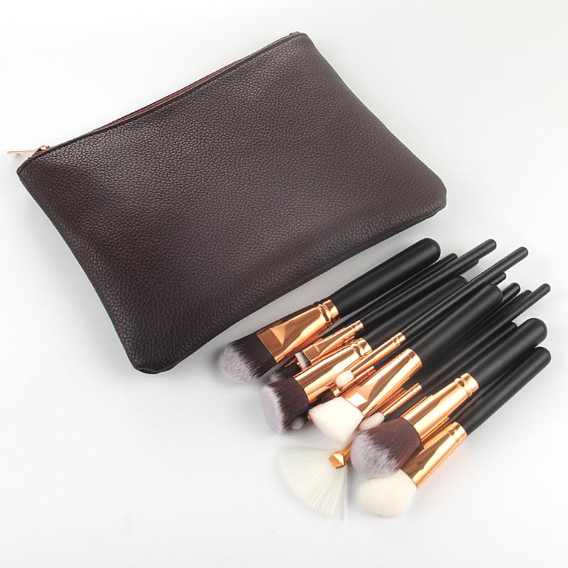 Makeup Brushes Set Pincel Maquiagem Powder Eye Kabuki Brush Complete Kit Cosmetics Beauty Tools with Leather Case