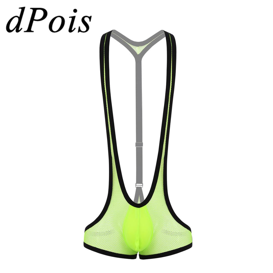 Men One Piece Wrestling Singlet Bodysuit See Through Fishnet Lingerie Bulge Pouch Suspender Jockstrap Leotard Underwear Jumpsuit, White
Men One Piece Wrestling Singlet Bodysuit See Through Fishnet Lingerie Bulge Pouch Suspender Jockstrap Leotard Underwear Jumpsuit, White