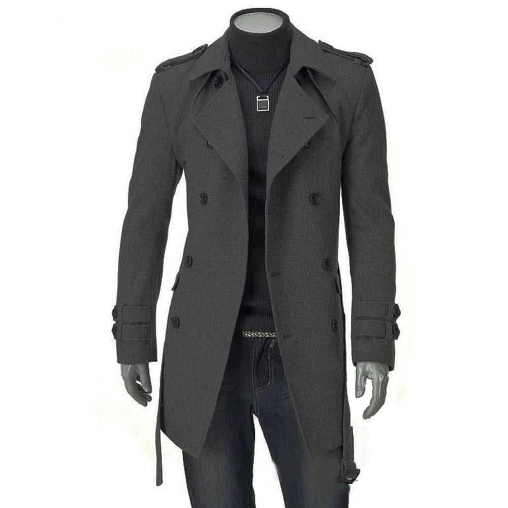 Autumn Winter Mens Long Pea Coat Men's Wool Coat Turn Down Collar Double Breasted Men Trench Coat -XXXL
Autumn Winter Mens Long Pea Coat Men's Wool Coat Turn Down Collar Double Breasted Men Trench Coat -XXXL