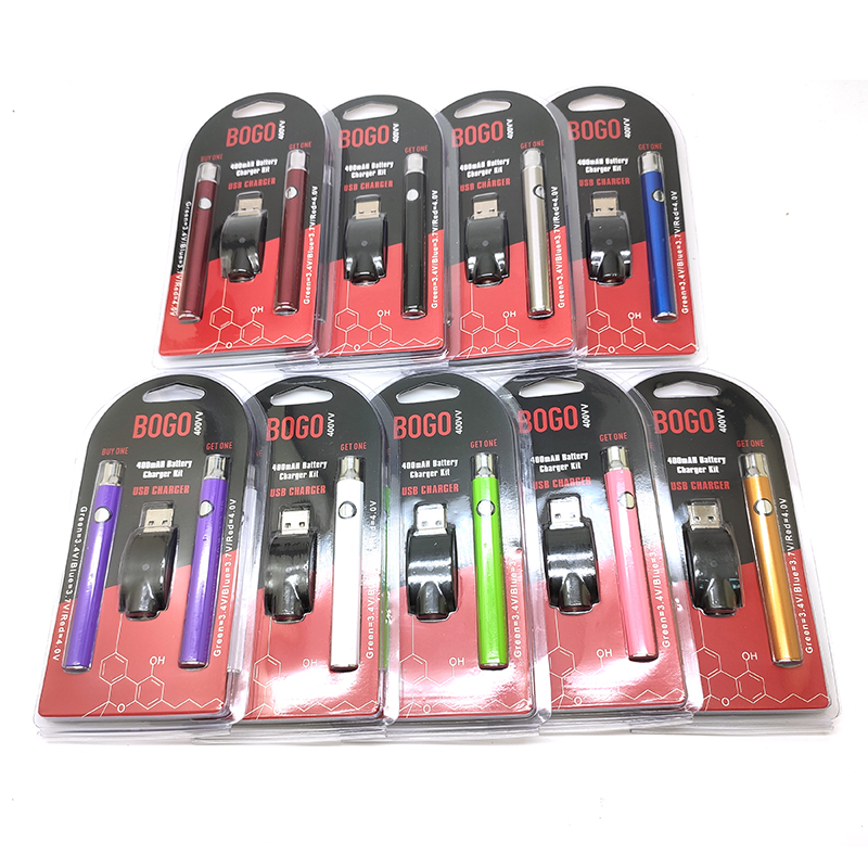 BOGO Battery Double Pen with USB Charger Blister Kit Variable Voltage Preheat 400mAh LO VV Battery For 510 Thread Thick Oil Vertex Vape Pen
BOGO Battery Double Pen with USB Charger Blister Kit Variable Voltage Preheat 400mAh LO VV Battery For 510 Thread Thick Oil Vertex Vape Pen