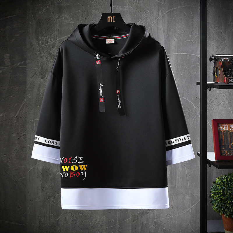 men's sweater men casual high street letter print t shirt summer hoodies hip hop have cap pocket half sleeve top tees tshirt fashion, White
men's sweater men casual high street letter print t shirt summer hoodies hip hop have cap pocket half sleeve top tees tshirt fashion, White