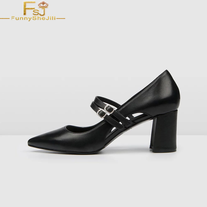 Black Women Mary Janes Pumps High Chunky Heels Pointed Toe Double Strap Large Size 12 15 Ladies Summer Fashion Mature Shoes FSJ
Black Women Mary Janes Pumps High Chunky Heels Pointed Toe Double Strap Large Size 12 15 Ladies Summer Fashion Mature Shoes FSJ