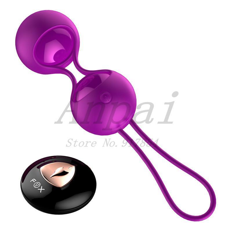 FOX Remote Control Smart Touch Vibrators Kegel Exercise Ben Wa Balls Vaginal Trainer Vibrating Egg Vibrador Sex Toys for Woman S18101905