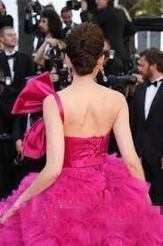 Araya Hargate Ruffles Fuchsia Celebrity Evening Gowns One-shoulder Backless 2019 Prom Dresses Cannes Film Festival Special Occasion Dress