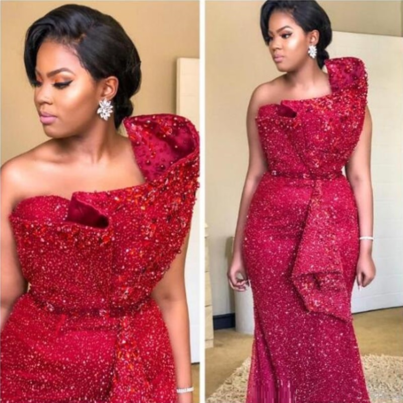 Aso Ebi 2020 Arabic Burgundy Sparkly Evening Dresses Beaded Crystals Mermaid Prom Dresses Sequined Formal Party Bridesmaid Pageant Gowns, Dark red
Aso Ebi 2020 Arabic Burgundy Sparkly Evening Dresses Beaded Crystals Mermaid Prom Dresses Sequined Formal Party Bridesmaid Pageant Gowns, Dark red