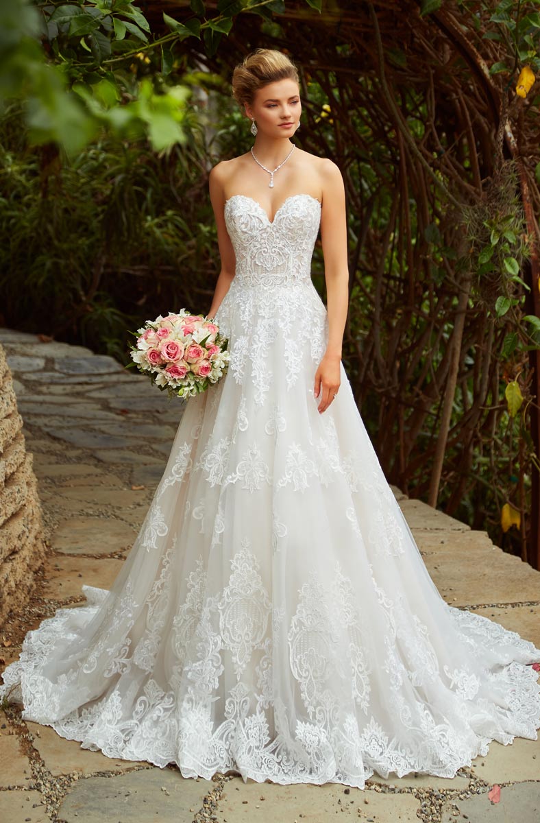 Line Classy A Beaded Lace Wedding Dresses Sweetheart Neck Appliqued Bridal Gowns Sweep Train Tulle Robe De Marie ppliqued