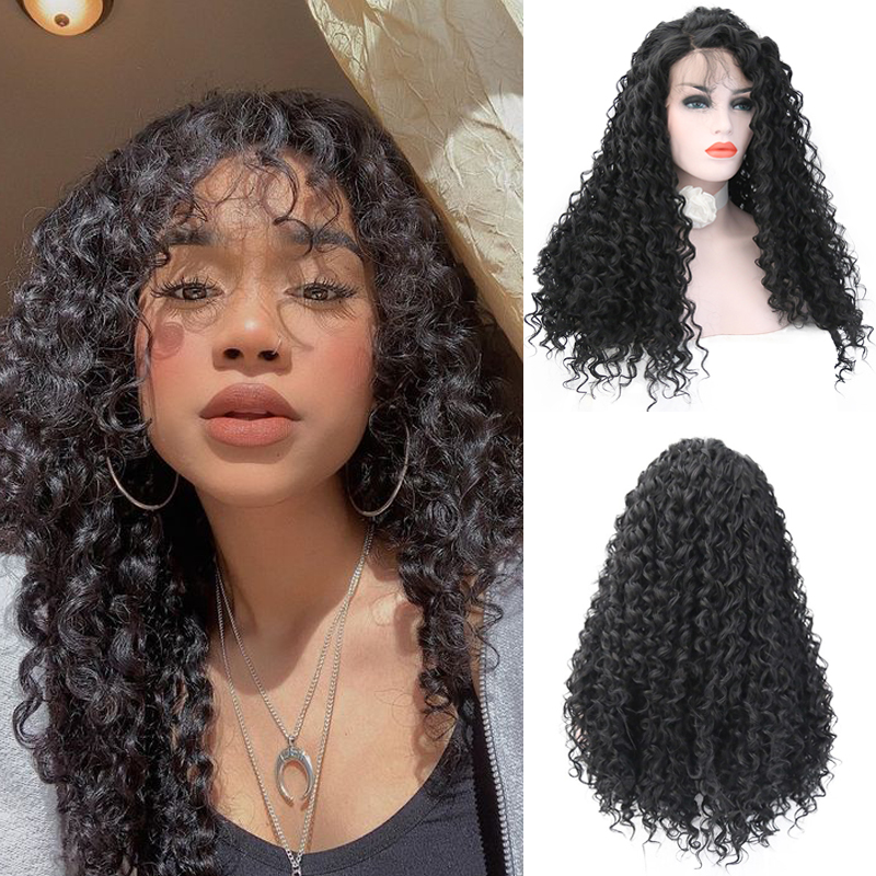 Charisma Long Kinky Curly Wig Heat Resistant Fiber Hair Synthetic Lace Front Wigs For Women Black Hair Glueless Front Lace Wig, As pic
Charisma Long Kinky Curly Wig Heat Resistant Fiber Hair Synthetic Lace Front Wigs For Women Black Hair Glueless Front Lace Wig, As pic