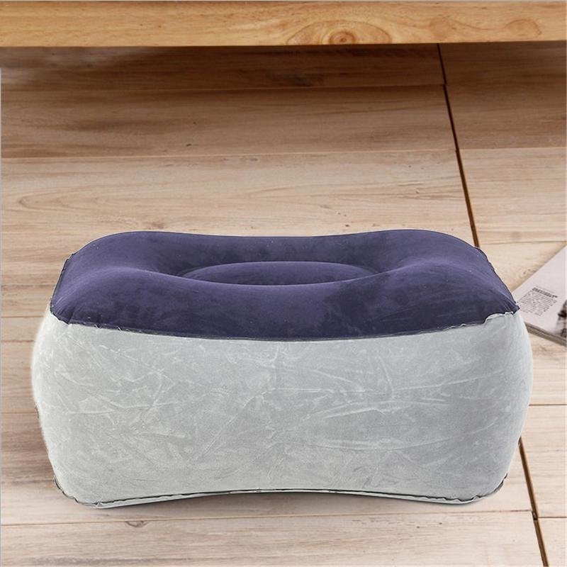 Useful Inflatable Portable Travel Footrest Pillow Plane Train Kids Bed Foot Rest Pad PVC For Travel Massage Car