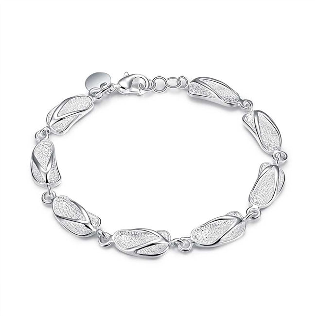 Hot sale best gift 925 silver Full slippers Bracelet DFMCH155,brand new fashion 925 sterling silver plated Chain link bracelets