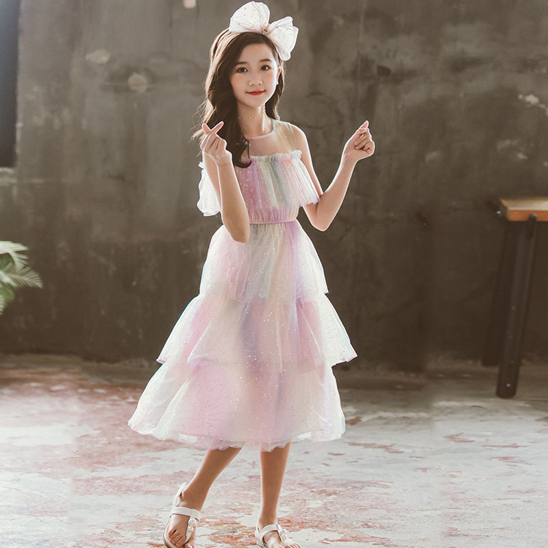 2020 Summer Clothes Big Girls Dresses Patchwork Long Baby Princess Dress Layered Ruffles Kids Dresses For Children Fashion Party, Pink
2020 Summer Clothes Big Girls Dresses Patchwork Long Baby Princess Dress Layered Ruffles Kids Dresses For Children Fashion Party, Pink
