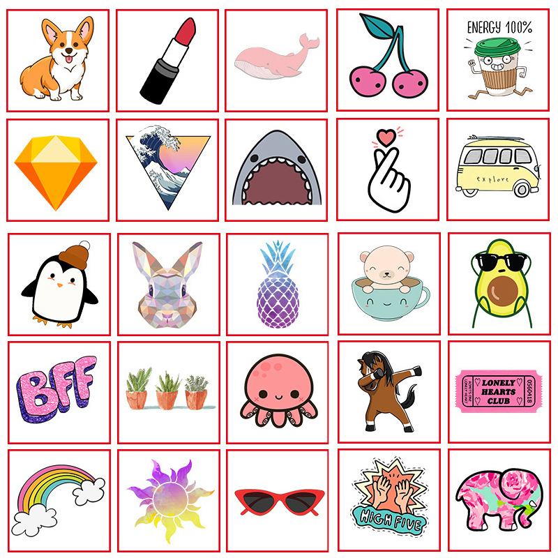Lovely Car Stickers and Decals Leisure Designs Decals DIY Decorations for Skateboard Laptop Mobile Phone Car Luggage Motorcycle Computer