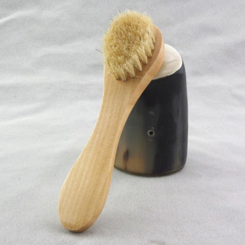 Wood Face Brush Nature Soft Bristles Facial Cleansing Massage Face Care clean Brush F1842