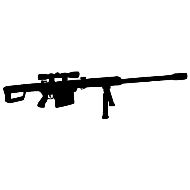 15*3.9CM Barrett 50 Caliber Gun Patriotic American Sniper Vinyl Decal Car Sticker lack/Silver CA-1248
15*3.9CM Barrett 50 Caliber Gun Patriotic American Sniper Vinyl Decal Car Sticker lack/Silver CA-1248